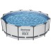 BESTWAY Steel Pro Max Frame Pool Set 366 x 100 cm, mit Filterpumpe + Verdeck 5619N