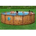 BESTWAY Steel Pro Max Splashview Frame Pool 427 x 107 cm, Komplett-Set mit Filterpumpe 561