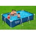 BESTWAY Steel Pro Frame Pool 300 x 201 x 66 cm, ohne Pumpe, eckig, blau 56404