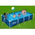 BESTWAY Steel Pro Frame Pool 400 x 211 x 81 cm, ohne Pumpe, eckig, blau 56405