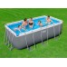 BESTWAY Power Steel Frame Pool 412 x 201 x 122 cm, Kompett-Set mit Sandfilteranlage 56457