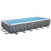 BESTWAY Power Steel Frame Pool 732 x 366 x 132 cm, Komplett-Set mit Filterpumpe 56474