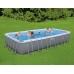 BESTWAY Power Steel Frame Pool 732 x 366 x 132 cm, Komplett-Set mit Sandfilteranlage 56475