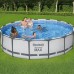 BESTWAY Steel Pro Max Frame Pool 457 x 107 cm, Komplett-Set mit Filterpumpe 56488