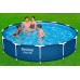 BESTWAY Steel Pro Frame Pool 366 x 76 cm, Set mit Filterpumpe 56681