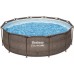 BESTWAY Steel Pro Max Frame Pool 366 x 100 cm, Komplett-Set mit Filterpumpe 56709
