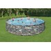 BESTWAY Power Steel Frame Pool 610 x 132 cm, Komplett-Set mit Filterpumpe 56883