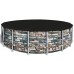 BESTWAY Power Steel Frame Pool 549 x 132 cm, Komplett-Set mit Filterpumpe 56886
