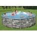 BESTWAY Power Steel Frame Pool 488 x 122 cm, Komplett-Set mit Filterpumpe 56966