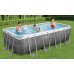 BESTWAY Power Steel Frame Pool 488 x 244 x 122 cm, Komplett-Set mit Filterpumpe 56996