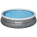 BESTWAY Fast Set Pool 457 x 107 cm, mit Filterpumpe, Rattan-Optik 57372