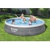 BESTWAY Fast Set Pool 396 x 84 cm, mit Filterpumpe, Rattan-Optik 57376