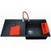 BLANCO SITY XL 6 S Einbauspüle Siligranit InFino anthrazit Zubehör in orange 525056