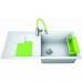 BLANCO SITY XL 6 S Einbauspüle Siligranit InFino weiß Zubehör in kiwi 525063