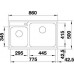 BLANCO NAYA 9 Edelstahl gebürstet 860x500 mm Becken rechts