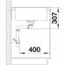 BLANCO AXIA III 45 S-F Silgranit inkl. Holzschneidbrett felsgrau InFino Ablauf 523194