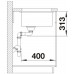 BLANCO Granitspüle Subline 320-U InFino tartufo ohne Zugknopf 523414