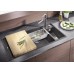 BLANCO AXIA III 6 S Silgranit PuraDur tartufo Holzschneidbrett InFino Ablauf 523469