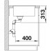 BLANCO Granitspüle 500-F InFino weiß ohne Zugknopf 523535