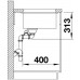 BLANCO Subline 340/160-U Unterbauspüle SILGRANIT PuraDur, InFino, weiß 523552