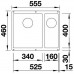 BLANCO Subline 340/160-U Unterbauspüle SILGRANIT PuraDur, InFino, felsgrau 523559