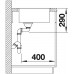 BLANCO Andano 400-IF Edelstahlspüle InFino Seidenglanz ohne Zugknopf 522957