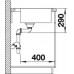 AUSVERKAUF B-Ware Gebeugte Ecke BLANCO Spüle ANDANO 500-IF/A Edelstahl 519556