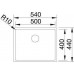 BLANCO Claron 500-IF DX Infino Einbauspühle ohne Ablauffernbedienung, Edelstahl 523390