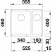 BLANCO Subline 340/160-U Küchenspüle mit Drehknopf muskat 521984