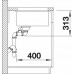BLANCO Subline 340/160-U Küchenspüle mit Drehknopf muskat 521984
