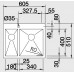 BLANCO Zerox Style 340/180-IF/A Edelstahlspüle Seiden glanz ohne Zugknopf 522257