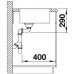 BLANCO Andano 450-IF Edelstahlspüle InFino Seidenglanz ohne Zugknopf 522961