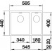 B-WARE BLANCO Andano 340/180-IF Edelstahlspüle InFino Seidenglanz ohne Zugknopf 522973