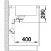 B-WARE BLANCO Andano 340/18-IF / A Edelstahlspüle InFino Seidenglanz mit Zugknopf 522996