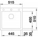 BLANCO Pleon 5 Granitspüle ohne Exzenter, aluminium 521670