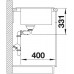 BLANCO Pleon 6 Split Granitspüle ohne Exzenter antrazit 521689