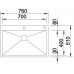 BLANCO Einbauspüle ZEROX 700-IF/A Edelstahl Steelart InFino Ablauf 521631