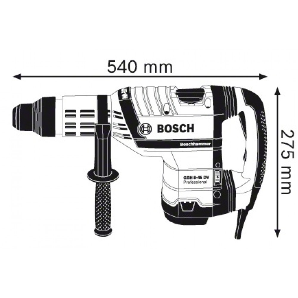 BOSCH GBH 8-45 DV Professional Bohrhammer mit SDS-max, 0611265000