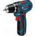 BOSCH GSR 12V-15 Professional Akku-Bohrschrauber mit 2x2Ah mit Box, 0601868122