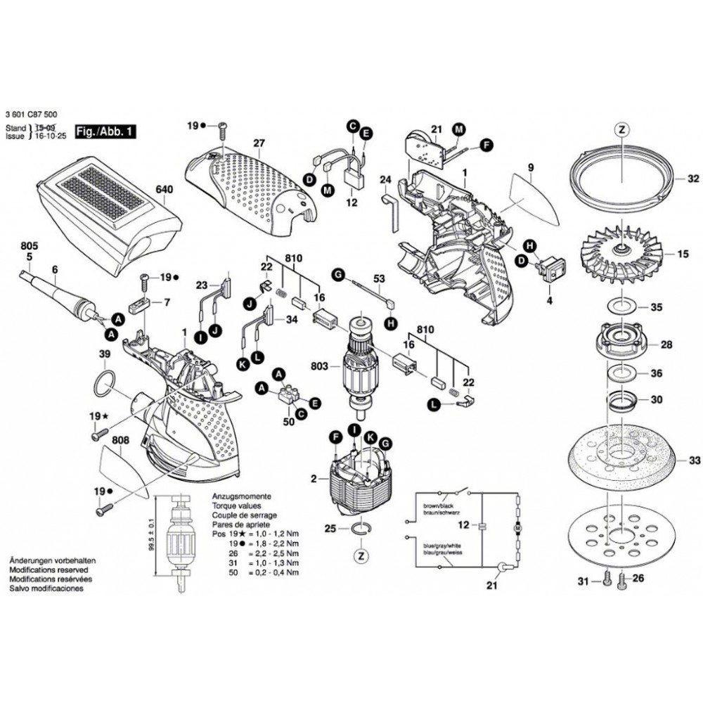 BOSCH GEX 125-1 AE Exzenterschleifer 0601387500