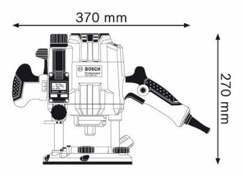 BOSCH GOF 1250 LCE Professional Oberfräse + L-Boxx 0601626101