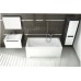 RAVAK Classic SD 700 Waschtischunterschrank, Strip Onyx/Weiß X000000244
