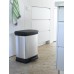 CURVER DECO BIN DUO 18L+10L Treteimer 29 x 39 x 50,5 cm silber 02165-582