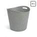 CURVER Wäschekorb RATTAN MY STYLE 39 x 39 x 37 cm, 30l silber 00715-087