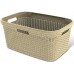 B-WARE CURVER STYLE 45L Wäschekorb 59,2 x 38 x 27 cm creme 00708 BESCHÄDIGT