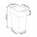 B-WARE CURVER Abfallbehälter FLIP BIN, 47 x 26 x 34 cm, 25 l,silber/gelb, 02171-535
