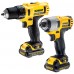 DeWALT DCK211C2 Bohrmaschine Schraubendreher + Schraubenzieher Auswirkungen (12V/ 2x1,3Ah)