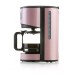 DOMO Kaffeemaschine in Rosa mit 24-Std. Timer,950W, 1,5 Liter, LCD-Anzeige DO477K