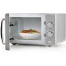 DOMO Mikrowelle 900W, Silberfarben/Grau DO302