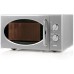 DOMO Mikrowelle 900W, Silberfarben/Grau DO302